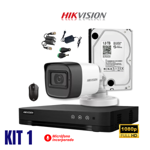 Kit Hikvision de 01 camara full hd con audio - Rices Enterprise